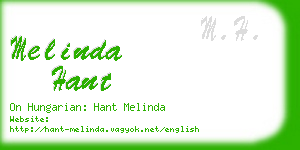 melinda hant business card